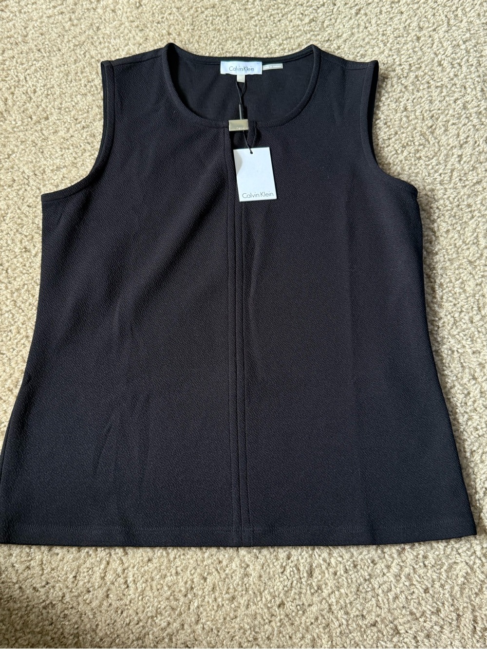 Calvin Klein Women's Sleeveless Tank Top Black Size M New with Tags